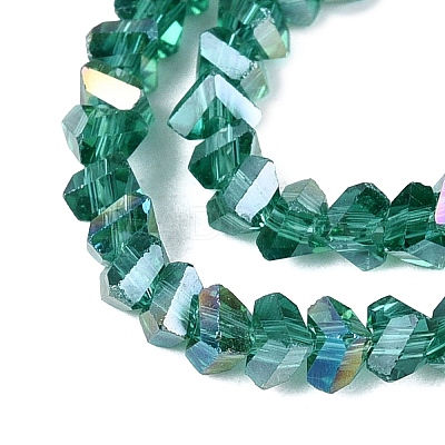 Electroplate Transparent Glass Beads Strands LS-EGLA-Q139-01A-A20-1