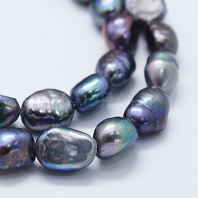 Natural Cultured Freshwater Pearl Beads Strands PEAR-K004-02B-1
