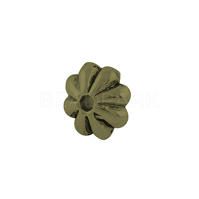 Tibetan Style Alloy Flower Spacer Beads TIBEB-0885-AB-FF-1