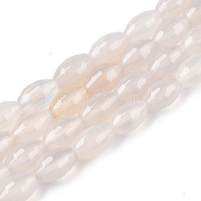 Natural White Agate Beads Strands G-T138-180A-1