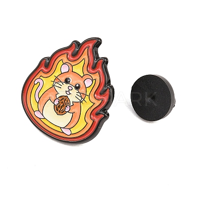 Flaming Animal Alloy Enamel Pins JEWB-G046-05F-1