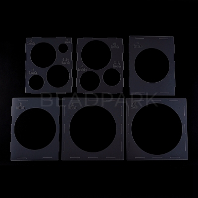 11 Holes Collapsible Plastic Balloon Sizer Box TOOL-WH0119-25-1