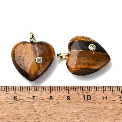 Natural Tiger Eye Pendants G-P588-01G-06-1