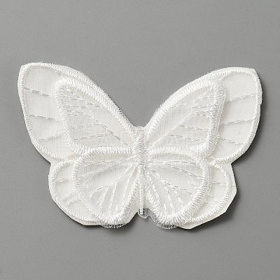Computerized Embroidery Lace Self Adhesive/Sew on Patches DIY-WH0410-49G-1