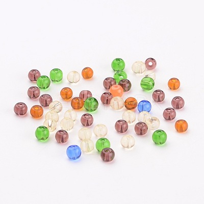 Mixed Color Round Glass Beads X-GR4mm-1