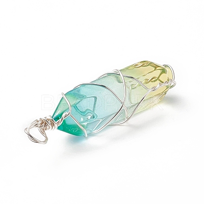 Glass Pendants PALLOY-JF01741-02-1