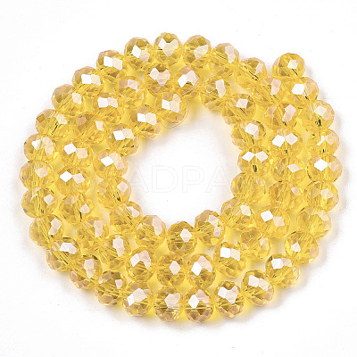 Electroplate Glass Beads Strands EGLA-A034-T8mm-A04-1