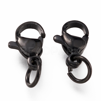 304 Stainless Steel Lobster Claw Clasps Ion Plating(IP) STAS-G240-01B-EB-1