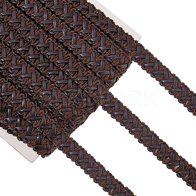 Imitation Leather Braided Lace Ribbon WL-WH0003-02-1