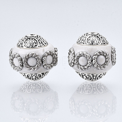 Round Handmade Indonesia Beads IPDL-R396-05-1