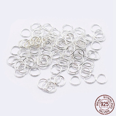 925 Sterling Silver Saw Cut Open Jump Rings STER-F036-02S-1x9mm-1