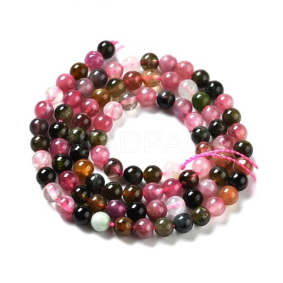 Natural Multicolor Tourmaline Beads Strands G-D467-B02-1