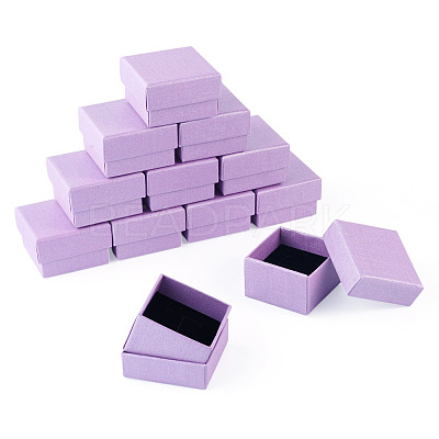 12Pcs Paper Packing Ring Boxes CON-TA0001-42B-1