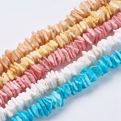 Natural Sea Shell Beads Strands BSHE-K012-08-1