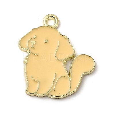 Golden Plated Alloy Enamel Pendants ENAM-L049-01G-03-1