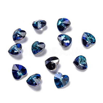 Electroplate Glass Charms G030V10mm-001MB-1
