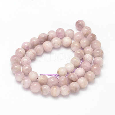Round Natural Kunzite Beads Strands G-K068-28-12mm-1