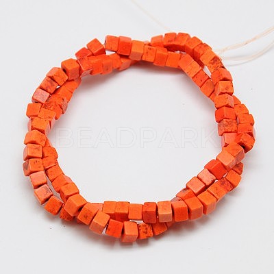 Synthetic Turquoise Beads Strands TURQ-G108-4x4mm-10-1
