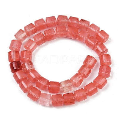 Cherry Quartz Glass Beads Strands G-G275-D03-10x10mm-1