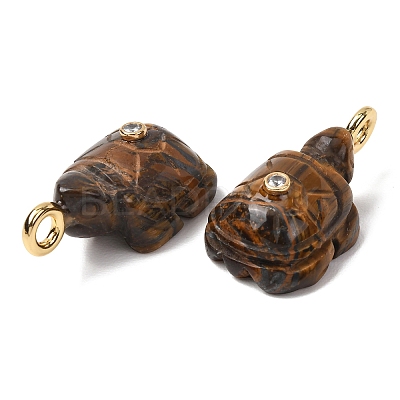 Natural Tiger Eye Carved Pendants G-H357-03G-08-1