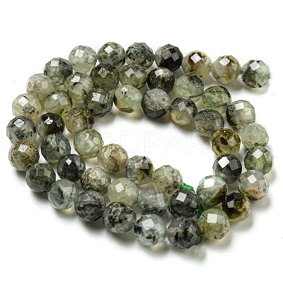 Natural Prehnite Beads Strands X-G-G457-8mm-03F-01-1