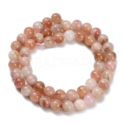 Natural Pink Morganite Beads Strands G-H335-B01-8mm-1