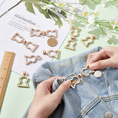 6Pcs Alloy Snap Lock Clasps FIND-BC0004-74-1