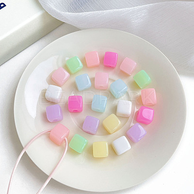 Opaque Acrylic Beads OACR-H038-16-1