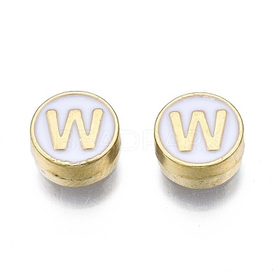 Alloy Enamel Beads ENAM-N052-006-01W-RS-1