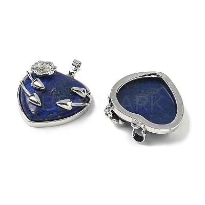 Dyed Natural Lapis Lazuli Heart Pendants G-S391-01P-N-1