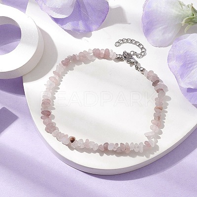 Natural Gemstone Beads Anklets AJEW-AN00583-07-1