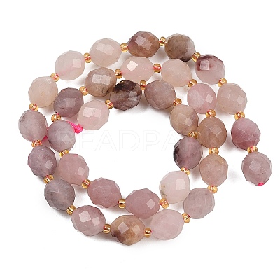 Natural Violet Strawberry Quartz Beads Strands G-N342-149I-05-1
