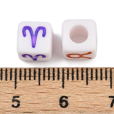 Opaque Acrylic Beads OACR-H052-03D-1