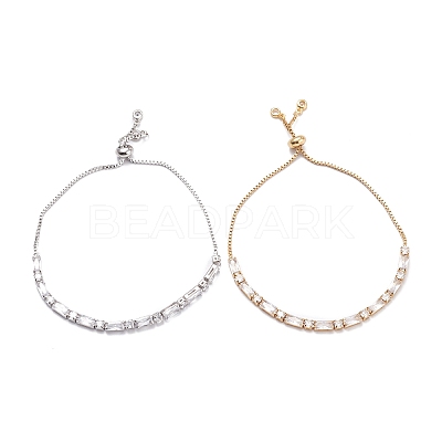 Cubic Zirconia Classic Tennis Bracelets for Girl Women BJEW-F417-06-RS-1