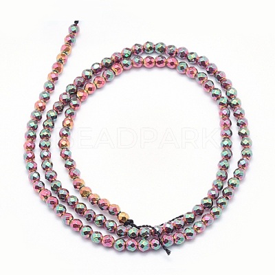 Electroplate Non-magnetic Synthetic Hematite Beads Strands G-L486-B-02-1