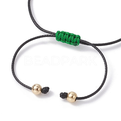 Alloy Enamel Clover Charm Bracelet BJEW-JB09962-1