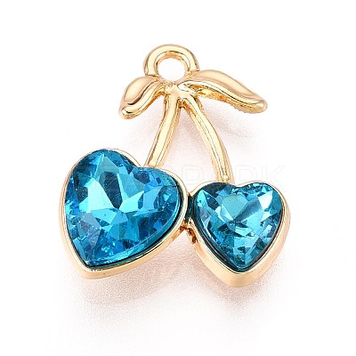Alloy Rhinestone Pendants PALLOY-T092-24G-05-1