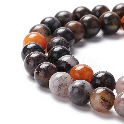Natural Brecciated Jasper Beads Strands G-M381-01B-1