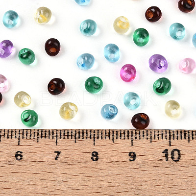 3/0 Baking Paint Glass Fringe Seed Beads SEED-A034-04K-1