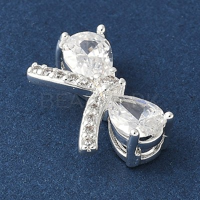 Brass Micro Pave Cubic Zirconia Pendants KK-A253-05S-1