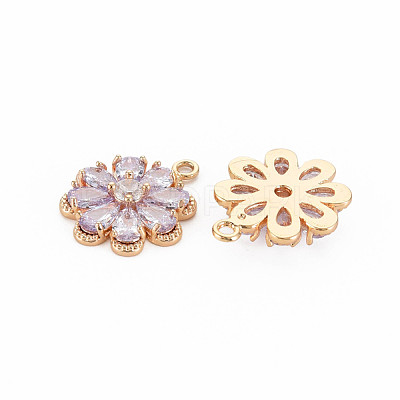 Brass Glass Pendants KK-S364-275E-1