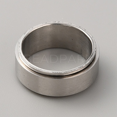 304 Stainless Steel Plain Rotating Finger Ring LS-RJEW-WH0011-10A-P-1