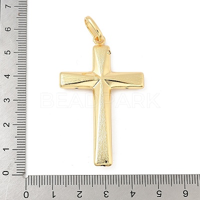 Cross Brass Big Pendants KK-M327-07A-G-1