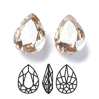Imitation Austrian Crystal Glass Rhinestone RGLA-K011-13x18-001GS-1