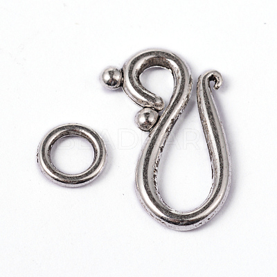 Tibetan Silver Hook and Eye Clasps LF1277Y-1