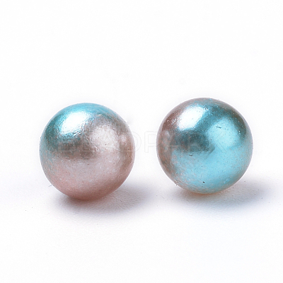 Rainbow Acrylic Imitation Pearl Beads OACR-R065-6mm-09-1