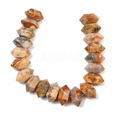 Natural Crazy Agate Double Terminated Point Beads Strands G-T142-90-1