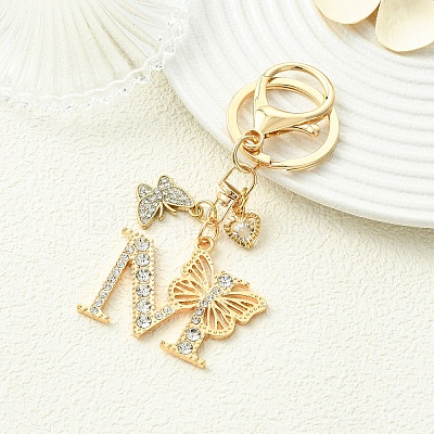 Alloy Rhinestone & Iron Keychain KEYC-YW00279-04-1