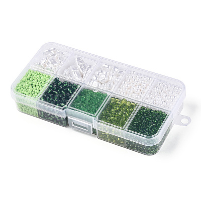 DIY 10 Style ABS & Acrylic Beads Jewelry Making Finding Kit DIY-N0012-05E-1