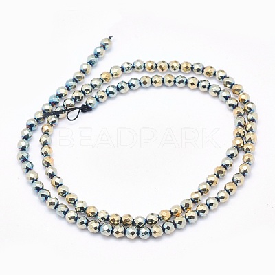 Electroplate Non-magnetic Synthetic Hematite Beads Strands G-L486-F-19-1